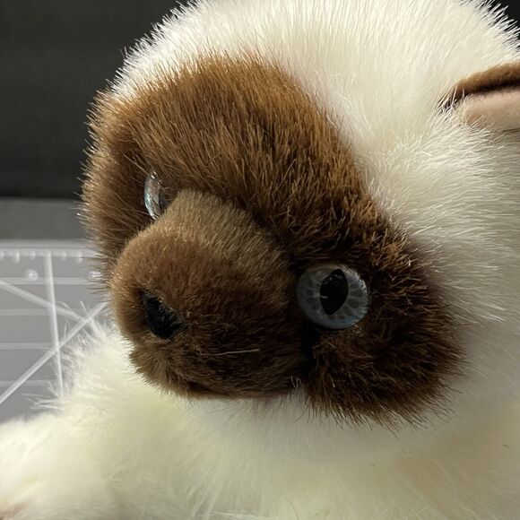 Aurora Himalayan/Siamese Kitten Kitty Cat Plush Stuffed Animal Blue Eyes Toy 12" - Picture 2 of 12